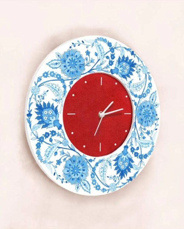 Artistic Roses Floral Monochrome MDF Wall Clock | 11.5 inches on Sale