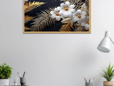 Vintage Floral Canvas Wall Painting Discount