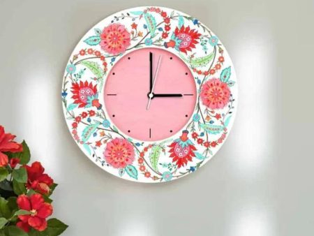 Modern Artistic Blooming MDF Veli Wall Clock | 11.5 inches Online Hot Sale