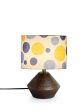 Contemporary Cotton Table Lamp with Wood Natural Base | 7 x 12 inches Online