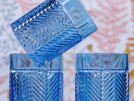 Crystal Fishbone Whisky Tumblers | Set of 6 | 409 ml on Sale