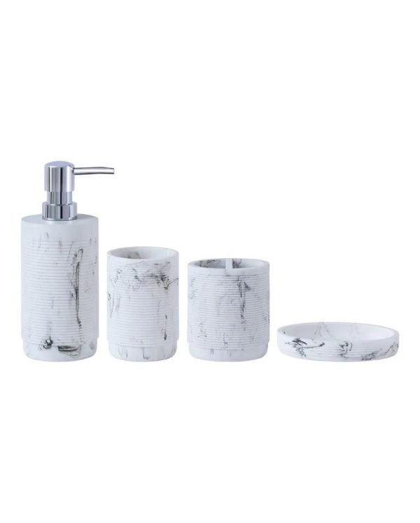 Sustainable Soap Dispenser, Toothbrush Holder, Soap Dish & Tumbler Bath Set | Set of 4 Pcs Online Hot Sale