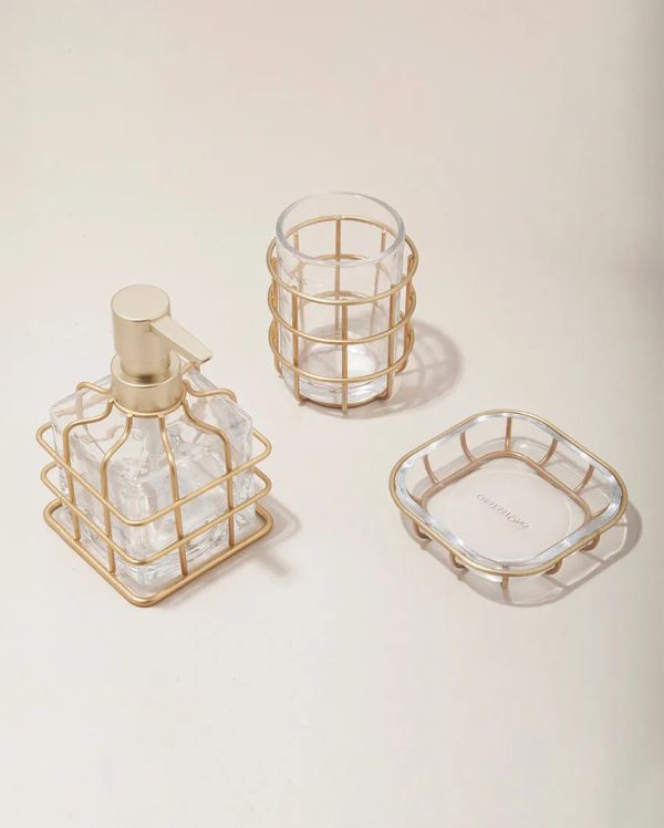 Vintage Soap Dispenser, Soap Dish & Tumbler Bath Set | Set of 3 Pcs Online Hot Sale