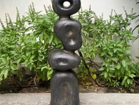 Black Ren Fibre Glass Sculpture Showpiece Online Sale