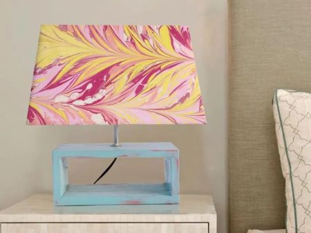 Abstract Marbling Design Wooden Table Lamp Sale