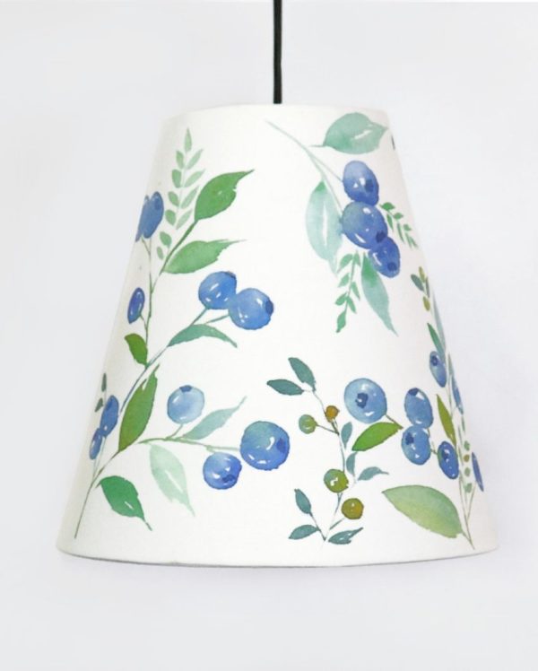 Blue Berry Shaded Cotton Pendant Lamp | Blue Sale