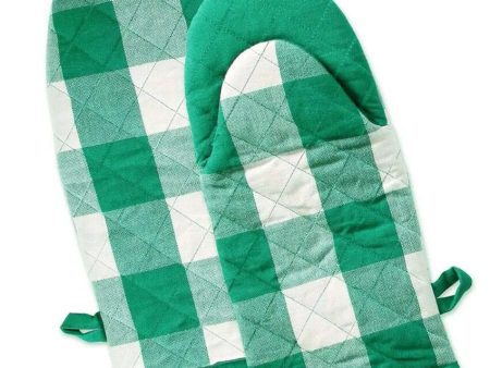 Buffalo Checks Oven Cotton Gloves Frog Style Heat Proof | Set of 2 | 6 X 13 Inches Discount