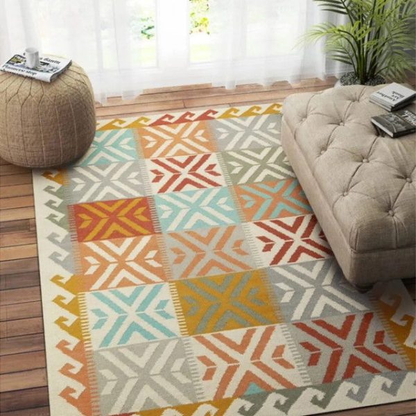 Greek Key Hand Tufted Wool Carpet Classic Patterns | 5 x 8 Feet Supply