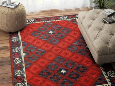 Traditional Hand Tufted Wool Carpet Classic Beauty| Blue | 5 x 8 Feet Sale