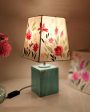 Floral Bloom Shaded Empire Cotton Table Lamp For Sale