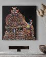 Madurai Shikhara Framed Textile Art | 24 X 24 inches on Sale