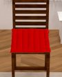 Cozy Red Cotton Chair Pads | 16 x 16 inches Hot on Sale