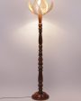 Bamboo Rose Wooden Floor Lamp | 4 Feet For Sale