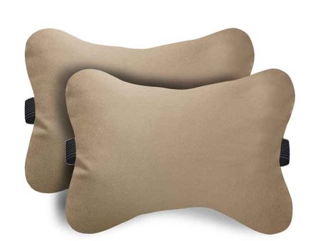 Premium Design Faux Leather Car Headrest Cushions | Set Of 2 | 6 X 10 inches Online Sale