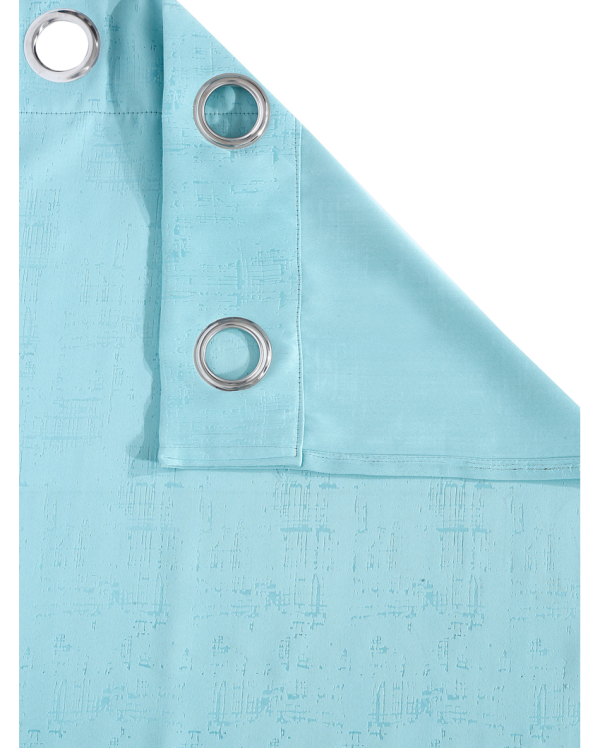 Sky Blue Blackout Emboss Curtains | Set of 2 Online Hot Sale