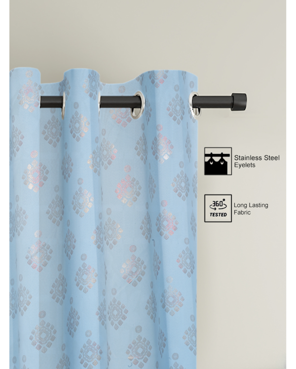 Blue Blackout Foil Curtains | Set of 2 Cheap