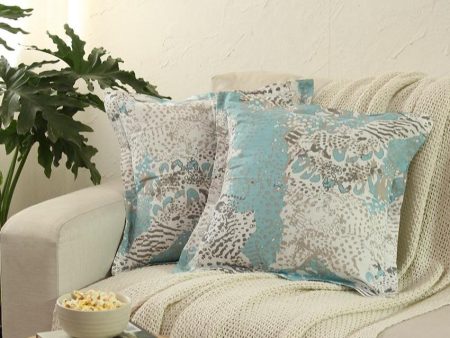 Blue Mashak Cotton Cushion Covers | Set of 2 | 16 x 16 inches Online Sale