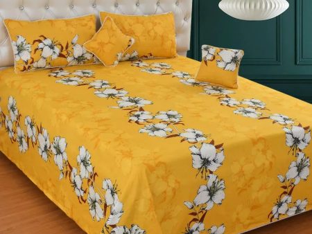 Fashionable Cotton Bedding Set with 2 Pillow Covers & 2 Filled Cushions | Queen Size| 90 x 100 inches Online