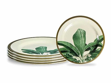 Biodegradable Green Leaves Bamboo Dinner Plates | Set Of 5 For Cheap