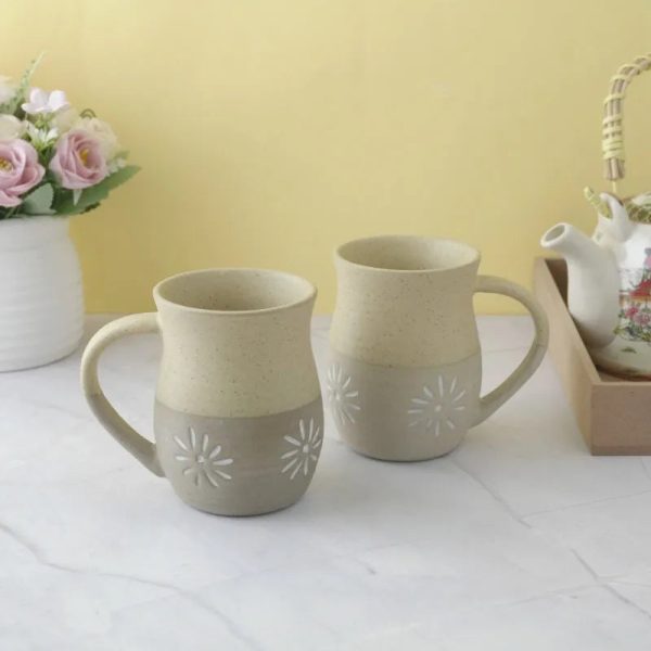 Beige Suffolk Ceramic Mugs | Set of 2 Online