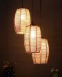 Bamboo Round Dholak Cluster Hanging Lamp Sale