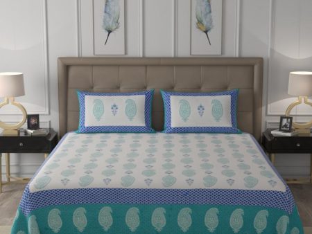 Exquisite Block Print Cotton Bedding Set | King Size | 90 x 106 inches on Sale