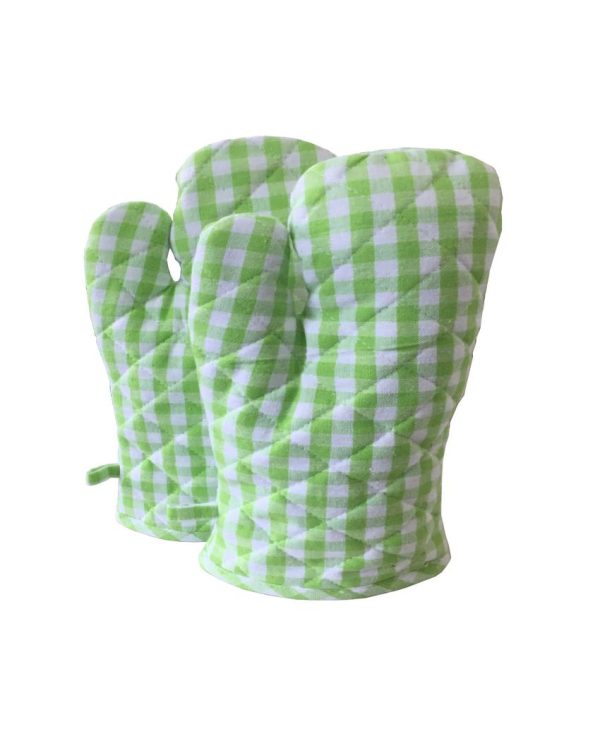 Premium Checks Cotton Oven Mitten | 7 x 13 inches Supply