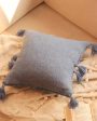 Blue Tufted Cotton Cushion Cover | 16 x 16 inches Sale