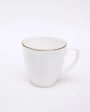 Embose Wave Gold Line Bone China Tea Cups Set | 175 ml | Set of 6 Hot on Sale