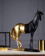 Black & Gold Bold Majestic Horse Showpiece For Cheap