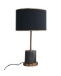 Antique Dark Finish Metal Table Lamp With Marble Base Design Online