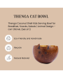 Animal Design Brown Coconut Shell Cat Bowl | 4 x 4 x 3 inches Online Hot Sale