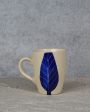 Blue Leaf Coffee Ceramic Mugs | Set of 2 | 260 ml Online