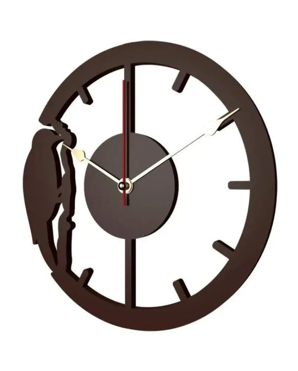 Artistic Woodpecker Decorative Wall Clock For Discount