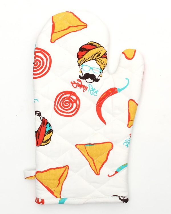 Multin Chaat Kitchen Apron & Gloves Set Hot on Sale