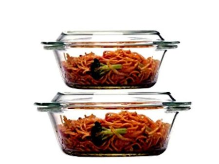 Borosilicate Glass Multipurpose Casseroles | 1L & 2L | Set of 2 Hot on Sale