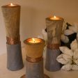 Wired Wooden T-Light Holders | Set of 3 Fashion