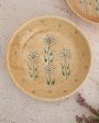 Beige Ceramic Artisan Handpainted Bloom Serving Bowls | Set Of 2 Sale