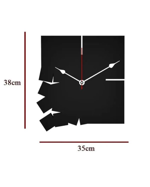 Broken Shape Handcrafted Wall Clock For Sale