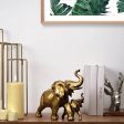 Rustic Mom And Baby Elephant Table Accent Fashion