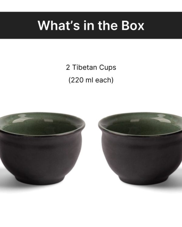 Tibetan Ceramic Cup | Set Of 2 Online Hot Sale