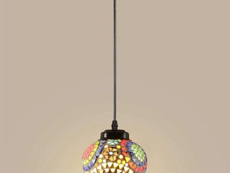 Artisan Style Mosaic Glass Hanging Lamp | 4.5 X 20 inches on Sale