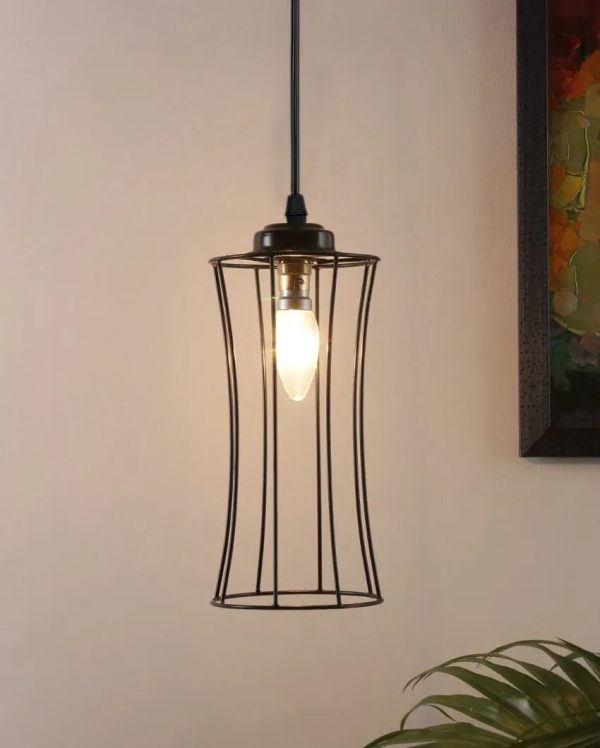 Band Bamboo Iron Hanging Lamp | 5 x 21 inches Online Hot Sale