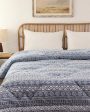 Blue Kullu Patti Cotton Comforter | Double Size | 90 x 108 inches Online