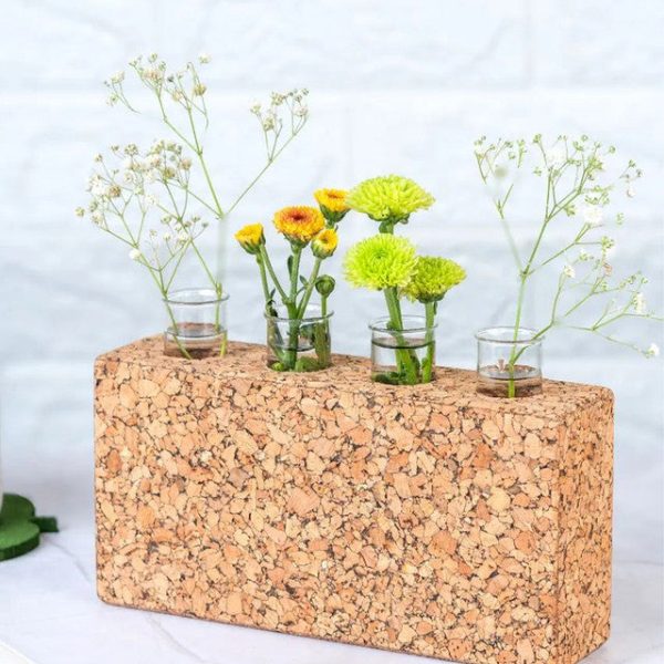 Blooming Brick Cork Test Tube Vase Planter | Plant Not Included | 8 x 2 x 4 inches Sale