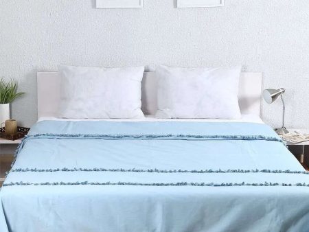 Blue Akasa Cotton Bedcover | Double Bed | 108 x 100 inches Online Sale