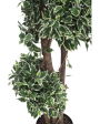 Ficus Topiary Artificial Plant With Black Plastic Pot | 5 Feet Supply