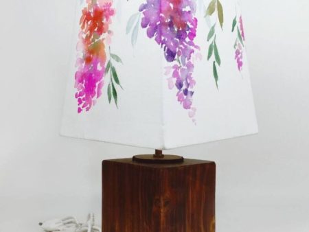 Flower Cluster Shaded Empire Cotton Table Lamp Online Hot Sale