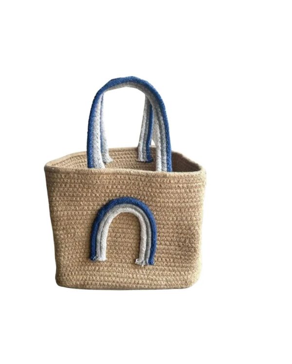 Jute Rainbow Handbag | 10 x 7 x 5 inches Online Hot Sale