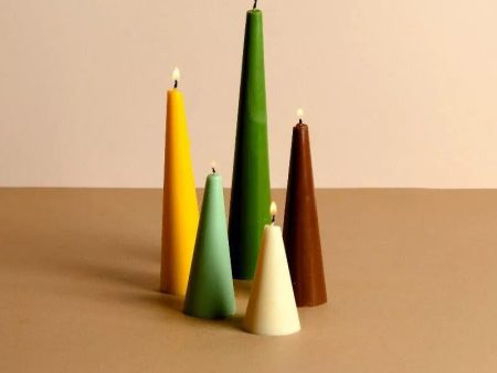 Scented Conical Candles | Multiple Color | Multiple Fragrances Set of 5 Online Hot Sale